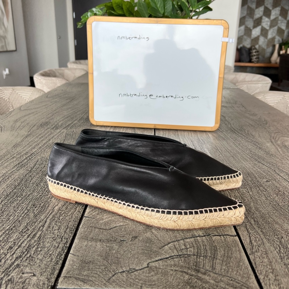 Celine made in Italy soft Italian leather 10M(40) pointed toe espadrilles flats - Picture 12 of 16